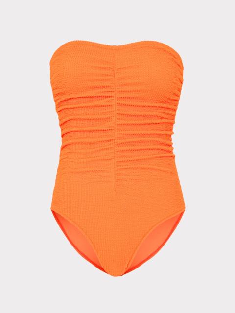 Textured Ruched One Piece