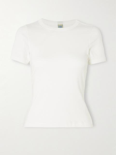 Car Ribbed Organic Cotton-jersey T-shirt