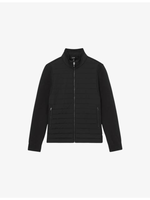 Asher Funnel-Neck Jersey and Shell Jacket