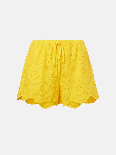 Broderie anglaise cotton shorts