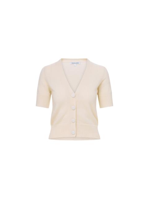 SOLENE SHORT-SLEEVE CASHMERE CARDIGAN