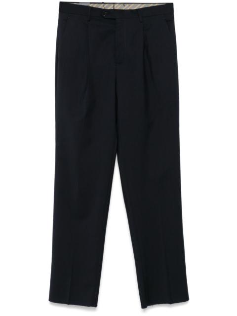 pleat-detailing wool trousers