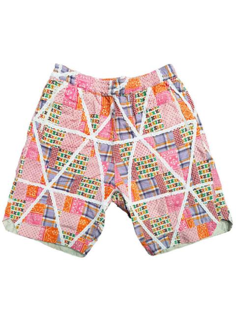 BB Shorts 'Orange Cotton Lace Patchwork'