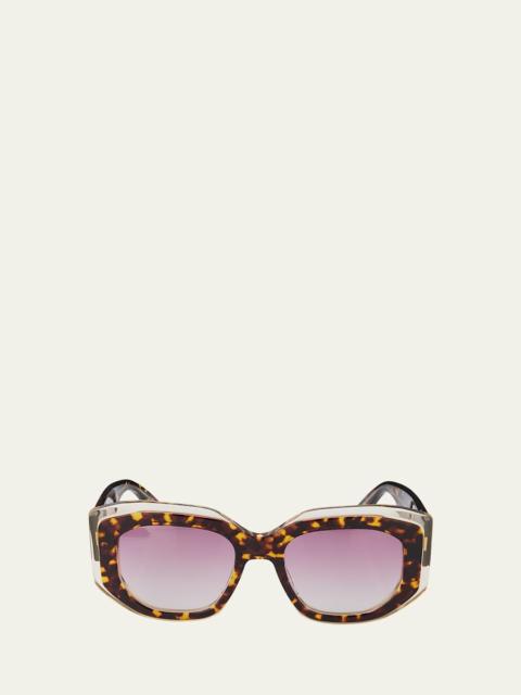 Crescendo 50.5mm Square Acetate Sunglasses