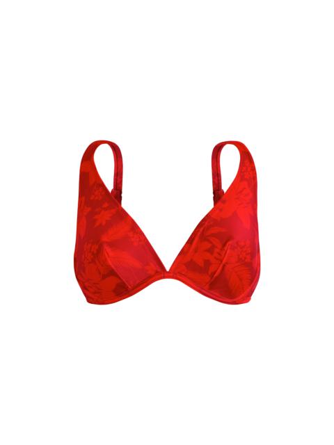 Women Underwire Bikini Top Flower Power