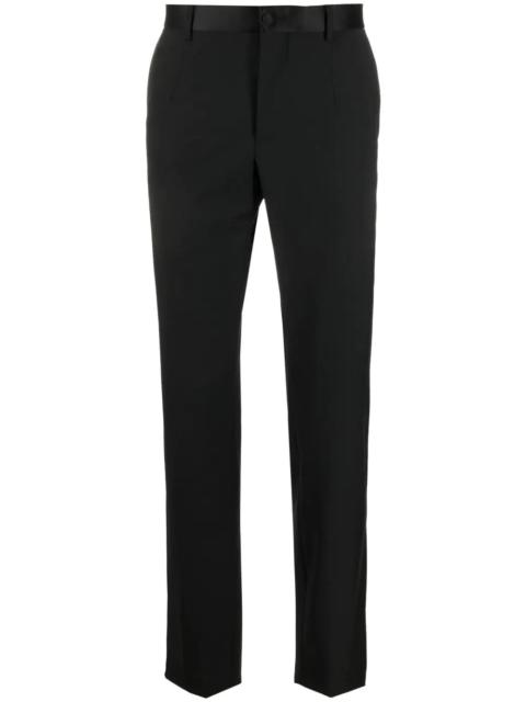 straight-leg wool-blend trousers