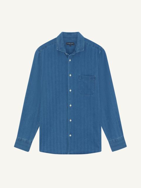 EMILIO HERRINGBONE DENIM SHIRT