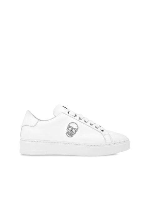 lace-up leather trainers