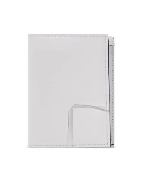 Reversed leather wallet