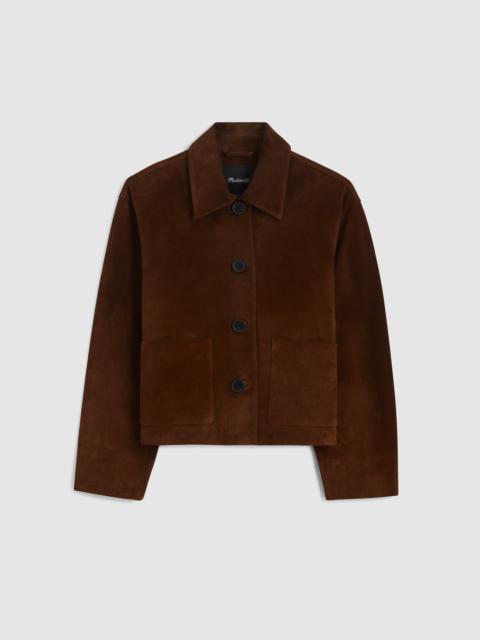 Boxy-Crop Jacket in Suede