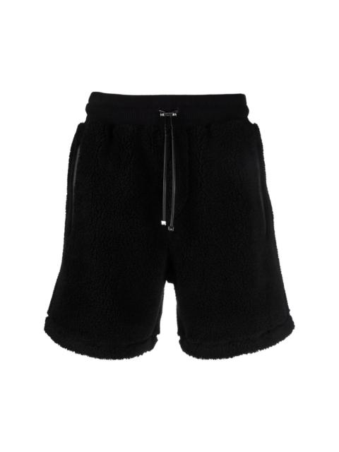 fleece-texture track shorts