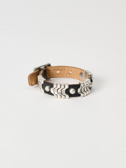 Wave Bracelet Black Chromexcel Leather