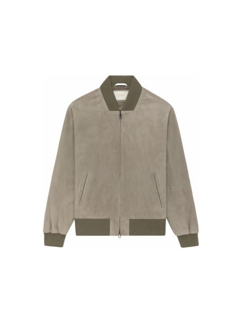Aime Leon Dore Suede Bomber Jacket Green