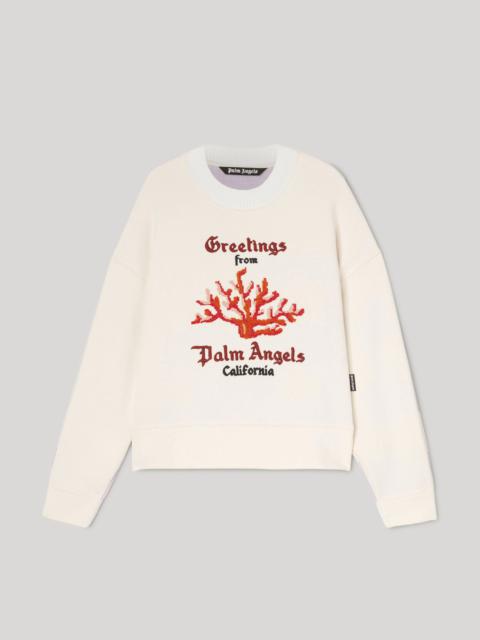 CORAL STRIPED SWEATSHIRT