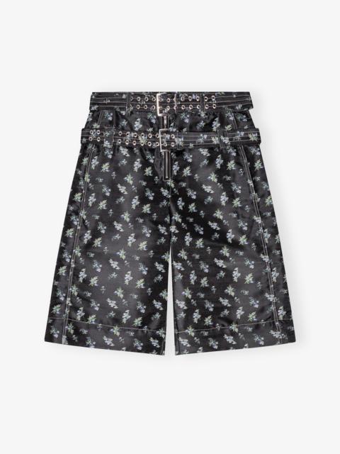 FLORAL JACQUARD SHORTS