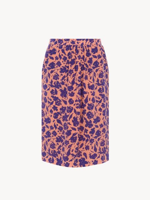 SHORT PENCIL SKIRT IN CRÊPE DE CHINE