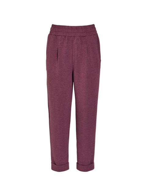 pleated marl trousers