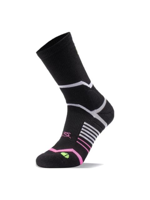 Li-Ning Way Of Wade Mid Cut Basketball Socks 'Black' AWLT063-3