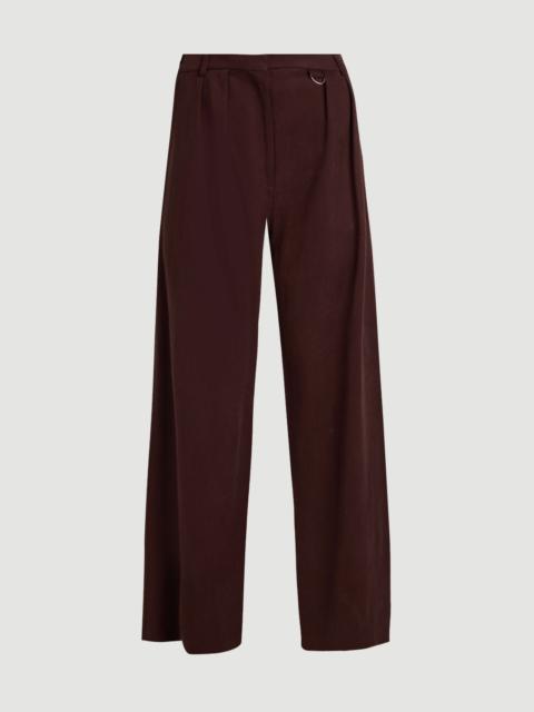 Tencel Blend Tailored Wide Leg Trouser