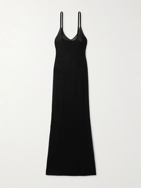 Jersey maxi dress Black