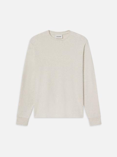Duo Fold Long Sleeve Crew in Oatmeal Heather