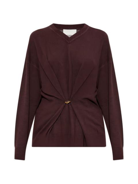 Chiraz ring-detail V-neck sweater