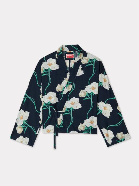 'KENZO Archive Rose' light kimono jacket in cotton