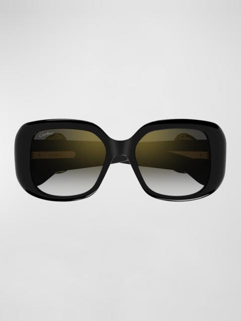 Panther-C Acetate Square Sunglasses