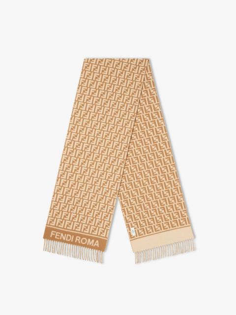 FF Scarf Camel wool and cashmere scarf