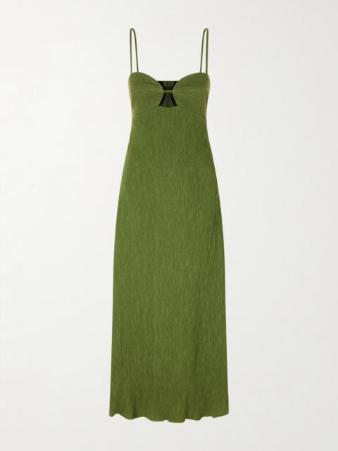 Dream Spinner Crinkled-crepe Midi Dress