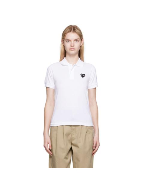 White Heart Patch Polo