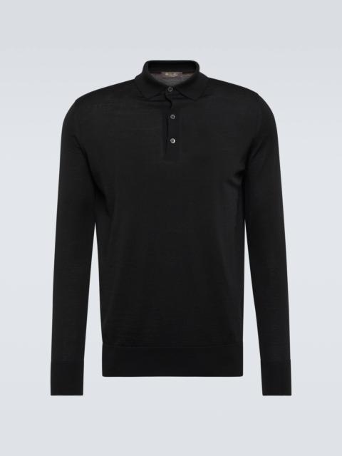 Virgin wool polo shirt
