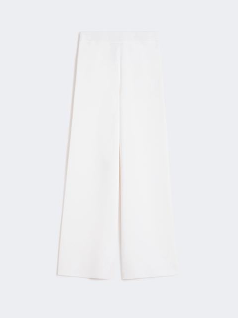 Viscose crêpe yarn trousers - OPTICAL WHITE