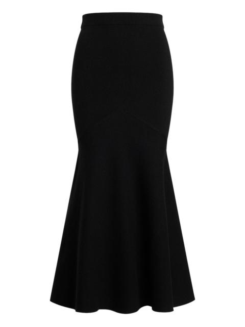 fishtail wool maxi skirt