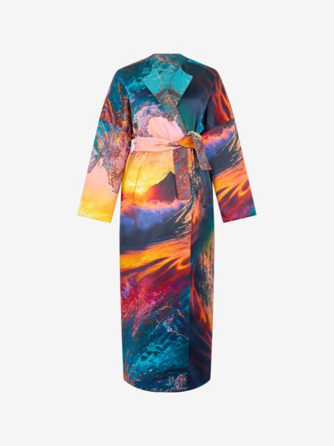 Itaca Print Coat with belt