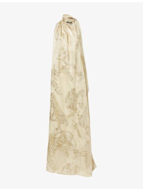Astor Scarf Silk-Blend Maxi Dress