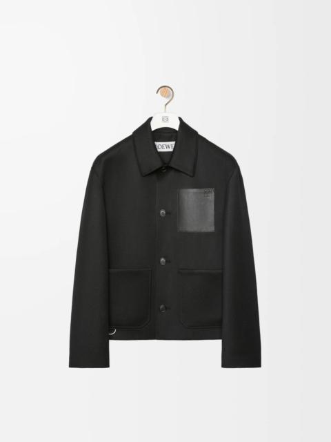 Workwear jacket in wool and cashmere