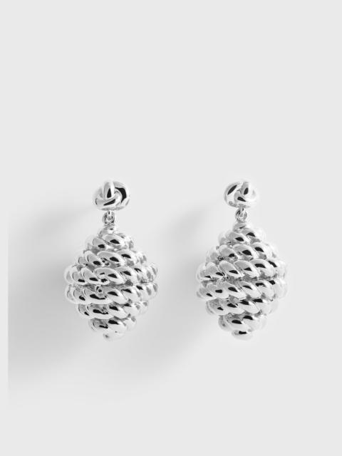 Rope drop earrings silver