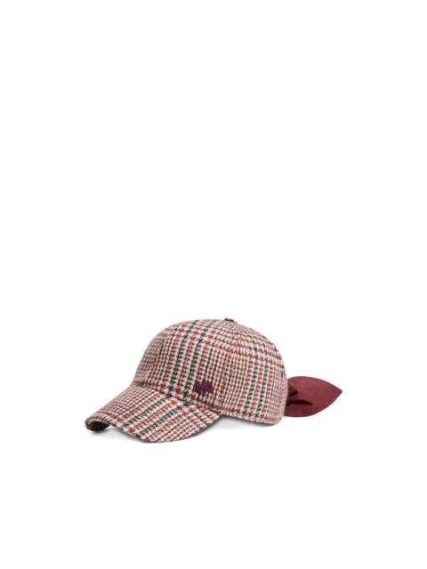 houndstooth wool baseball cap