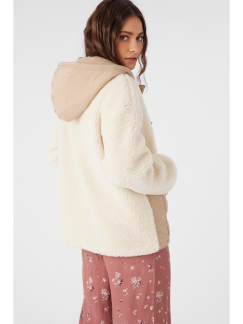 Meena High Pile Fleece Quilted Jacket