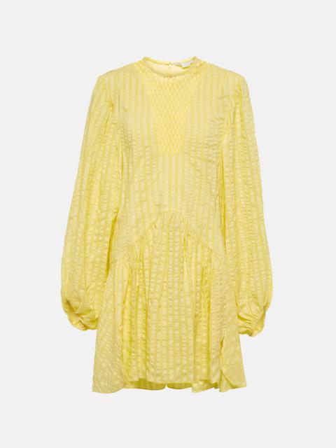 Seersucker Silk Mini Dress