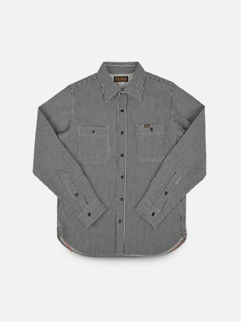 12OZ HICKORY STRIPE WORK SHIRT - INDIGO