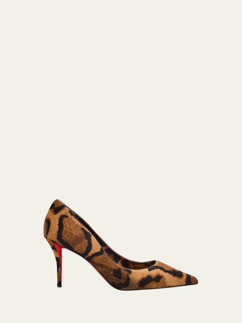 Miss Z Leopard-Printed Pony Red Sole Pumps