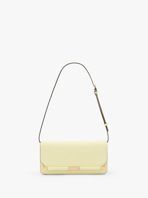 202 Clutch Bag In Daffodil Yellow Smooth Leather