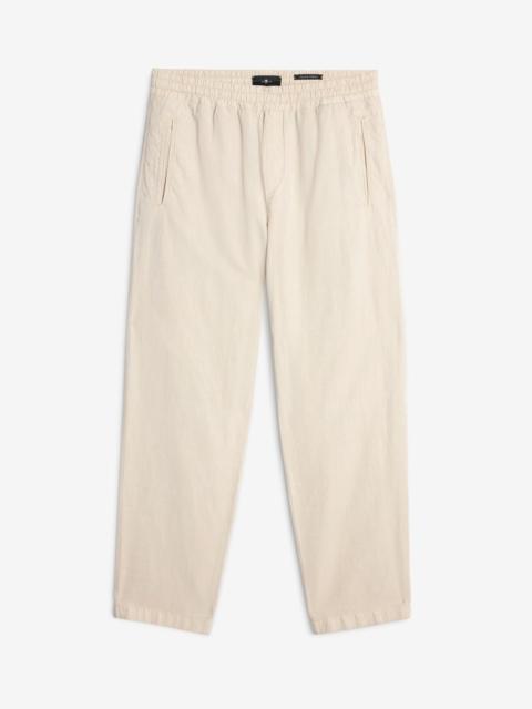 Linen Blend Jogger Pant in Bone