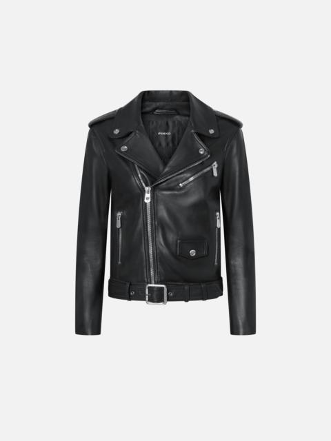 SOFT NAPPA LEATHER BIKER JACKET