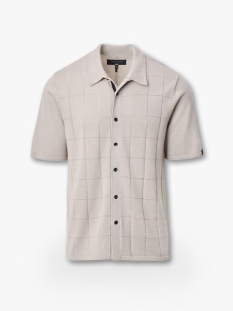 Dalton Windowpane Knit Shirt