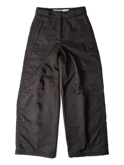 drawstring-hem wide-leg trousers