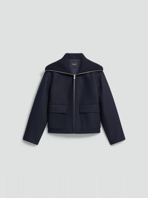 Wing Collar Jacket in Wool