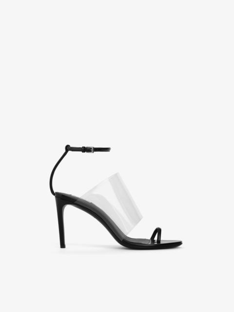 ASYMMETRIC SANDALS IN LEATHER